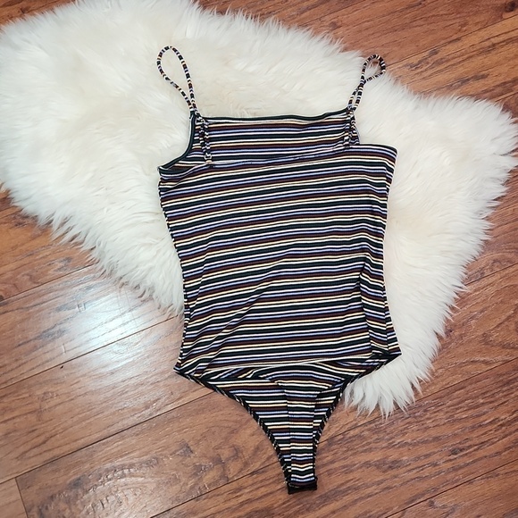 Iris Striped Tank Bodysuit - Picture 2 of 5